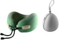 Memory Foam Resekudde – Ergonomisk och kompakt design, perfekt för flygplan, bil och långresor (Grön) green