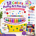 Miniatyrbild 2 av 5: 3D Bubble Pen Puffy Paint Popcorn Pennor Set, Popcorn Ritpennor, 36 st 36 PC