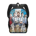 New Mr. Football World Cup Student School Bag Messi Large Capacity Polyester Backpack that Reduces Burden 19