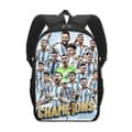 New Mr. Football World Cup Student School Bag Messi Large Capacity Polyester Backpack that Reduces Burden 18