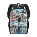 New Mr. Football World Cup Student School Bag Messi Large Capacity Polyester Backpack that Reduces Burden 13