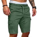 Elastiska Cargo Shorts för Män Sommar Casual Jogger Combat Byxor Army Green M