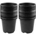 50-pack 15 cm Black Plastic Pots for Succulents, Vegetables, and Cuttings KLB