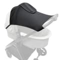 Universal Stroller Canopy with UV 50+ Protection, Universal Stroller Parasol - Universal Stroller Hood, Stroller Canopy with Viewing Window, Black