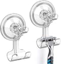Razor Holder with Suction Cup, 2-pack Reusable Razor Hooks