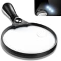 Magnifying glass with lighting, 5.5 inch large magnifying glass 2x 4x 25x zoom