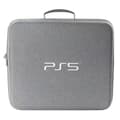 PS5 Carrying Case - 2023 Protective Case with Adjustable Handle and Console Storage grey