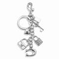 Väskberlocker för handväskor - Söt handväskkedjeberlock - Väskaccessoarer Berlocker för kvinnor S Lock C - Silver
