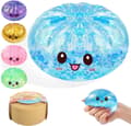 Sugar Glitter Dumpling Squishy Mystery Box, Viral Bao Bun Squeeze Toy, Stress Relief Gift (Blue) robin blue