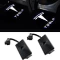 Larger Projection Puddle Lights Logo Projector Door Courtesy Step Lamp Accessories for Tesla Model 3/S/X/Y (1. Emblem with Letter 2 pcs)
