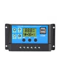 30A 12V/24V Solarpanel Laddningsregulator Intelligent Batteriregulator med 5V Dubbel USB-Port LCD-Display (30A)
