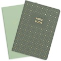 Miniatyrbild 1 av 5: Notebook Green &amp; Pattern 2 pack