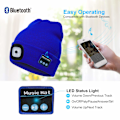 Pikkukuva 3 / 6: Bluetooth Music Neulottu hattu LED-lampun kannen kanssa Grey