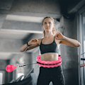 Pikkukuva 3 / 7: Säädettävä ja irrotettava vatsaharjoitus Hula Hoop Pink Large