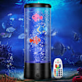 Miniatyrbilde 3 av 8: Fantasy Fish LED fjernkontrollert lavalampe USB plugget inn - Hvit White