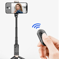 Miniatyrbild 7 av 7: Bluetooth trådlös handhållen Selfie Stick-stativ Utdragbar monopod med fjärrkontroll-USB-uppladdningsbar White
