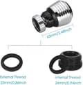 Miniatyrbild 2 av 5: 2-pack 360° Roterande Vattenbesparande Kranluftare Diffuser Blandare Munstycksfilter Adapter
