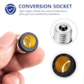 Miniatyrbild 3 av 5: LED-ljusadapter - 8 st Lamphållarkonverterare Glödlampssockeladapter Glödlampshållare Tillbehör (E17 till E14)
