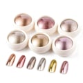 Miniatyrbild 1 av 5: Krom Nagelpulver Roséguld Metallisk Nagelkonst Pigmentpulver Set Glänsande Nagelglitterpulver med Magisk Spegeleffekt för Nagelkonst Design Dekoration 6
