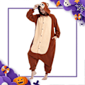 Miniatyrbild 2 av 5: Unisex Vuxen Onesie Pyjamas Djur Heldräkt Halloween Kostym Jul Sovkläder Jumpsuit Monkey Medium