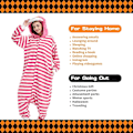 Miniatyrbild 4 av 5: Unisex Vuxen Onesie Pyjamas Djur Heldräkt Halloween Kostym Jul Sovkläder Jumpsuit Pink Cheshire Cat X-Large