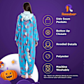 Miniatyrbild 5 av 5: Unisex Vuxen Onesie Pyjamas Djur Heldräkt Halloween Kostym Jul Sovkläder Jumpsuit Sulley Sullivan Small