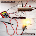 Miniatyrbild 4 av 5: 8 st Testprober, Testkablar för multimeter i rostfritt stål Multifunktionell testkabel (Röd och Svart)