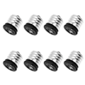 Miniatyrbild 1 av 5: LED-ljusadapter - 8 st Lamphållarkonverterare Glödlampssockeladapter Glödlampshållare Tillbehör (E17 till E14)