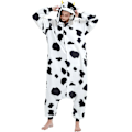 Miniatyrbild 1 av 5: Unisex Vuxen Onesie Pyjamas Djur Heldräkt Halloween Kostym Jul Sovkläder Jumpsuit Cow X-Large