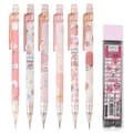 6 st Mekaniska Pennor Set 0.5mm Hb Automatisk Penna Rosa