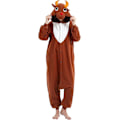 Miniatyrbild 1 av 5: Unisex Vuxen Onesie Pyjamas Djur Heldräkt Halloween Kostym Jul Sovkläder Jumpsuit Coffee Reindeer Large