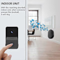 Miniatyrbild 3 av 5: Trådlös Fjärrkontroll Video dörrklocka, Smart Video dörrklocka Hem intercom HD Mörkerseende WiFi Laddning, Smart dörrklocka, Tvåvägssamtal, APP-kontroll