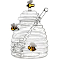 Miniatyrbild 1 av 5: Honungsbehållare i Glas - Honungsburk Sirapsbehållare | Transparent Honungsburk Med