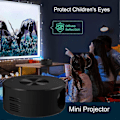 Miniatyrbild 3 av 5: YT200 Mini Projektor Multifunktionell Infraröd Fjärrkontroll Hög Upplösning Tydlig Bild Ögonskydd Synkroniseringsskärm Inbyggd Högtalare USB Video