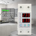 Miniatyrbild 4 av 5: AC230V 63A Spännings- och Strömskydd Över-/Underspänningsskydd Dubbel LED-Display Enfas Lågspänningsskydd DIN-Skena Installation