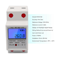 Miniatyrbild 4 av 5: Enfas DIN-skena Energimätare 5-80A 220V 50Hz Elektronisk KWh-mätare med LCD Bakgrundsbelysning Digital Display DDM15SD