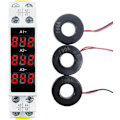 Miniatyrbild 1 av 5: Trefas Din-skena Amperemeter, 3-siffrig Trefasdisplay, 3-fas Digital Display, Modulär Strömmätare Indikator