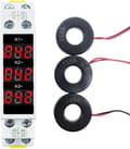 Trefas Din-skena Amperemeter, 3-siffrig Trefasdisplay, 3-fas Digital Display, Modulär Strömmätare Indikator