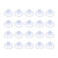 Set med 20 små transparenta sugproppar i plast, utan krok, 20 mm
