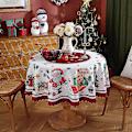 Miniatyrbild 1 av 2: Julbordsduk Rund Julbordsduk Tvättbar Julbordsduk E 47 inches
