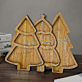 Miniatyrbild 3 av 5: Träserveringsbricka Julgransbricka Tallrik för Hemmet (Spetsig Gran Delad)