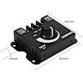 Miniatyrbild 2 av 5: Bredspektrum dimmerbrytare, svart aluminiumskal ON/OFF-brytare, maximalt 30A dimmer, LED-ljusramp monokrom brytare (DC12~24V)