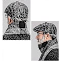 Miniatyrbild 4 av 5: Ullhatt Brittisk Rutig Stil Japansk Retro Hatt Åttakantig Unisex Hatt (Grön)
