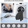 Miniatyrbild 5 av 5: Stretch Sofföverdrag med Armstöd Grå 1-Sits Sofföverdrag Universal Elastiskt Möbelskydd (90-140cm)