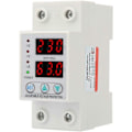 Miniatyrbild 1 av 5: AC230V 63A Spännings- och Strömskydd Över-/Underspänningsskydd Dubbel LED-Display Enfas Lågspänningsskydd DIN-Skena Installation