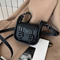 Miniatyrbild 4 av 5: Mini Handväska Dam Söt Liten Axelväska Casual Satchel PU Läder Handväska
