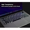 Miniatyrbild 5 av 5: Premium Ultratunt tangentbordsskydd för 2023 2022 2021 Apple MacBook Pro 14\" Modell Tangentbordslayout Skyddsfilm - Klar
