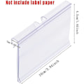 Miniatyrbild 2 av 5: 50 st Transparent Prisskylt Prislapp Etiketthållare Plast Prislappar Hållare för Trådhyllor för Prislappar