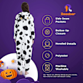 Miniatyrbild 5 av 5: Unisex Vuxen Onesie Pyjamas Djur Heldräkt Halloween Kostym Jul Sovkläder Jumpsuit Cow Large