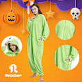 Miniatyrbild 3 av 5: Unisex Vuxen Onesie Pyjamas Djur Heldräkt Halloween Kostym Jul Sovkläder Jumpsuit Mike Wazowski X-Large